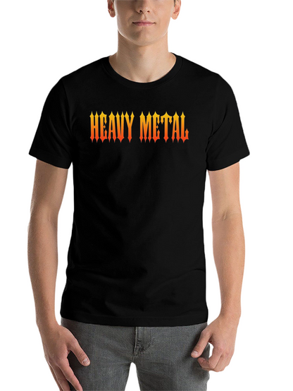Heavy Metal Graphic Print Black T-Shirt