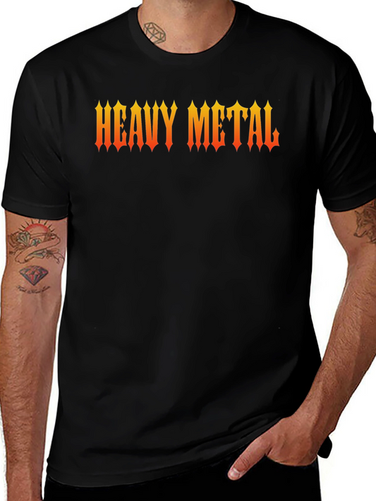 Heavy Metal Graphic Print Black T-Shirt