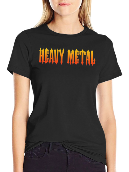 Heavy Metal Graphic Print Black T-Shirt