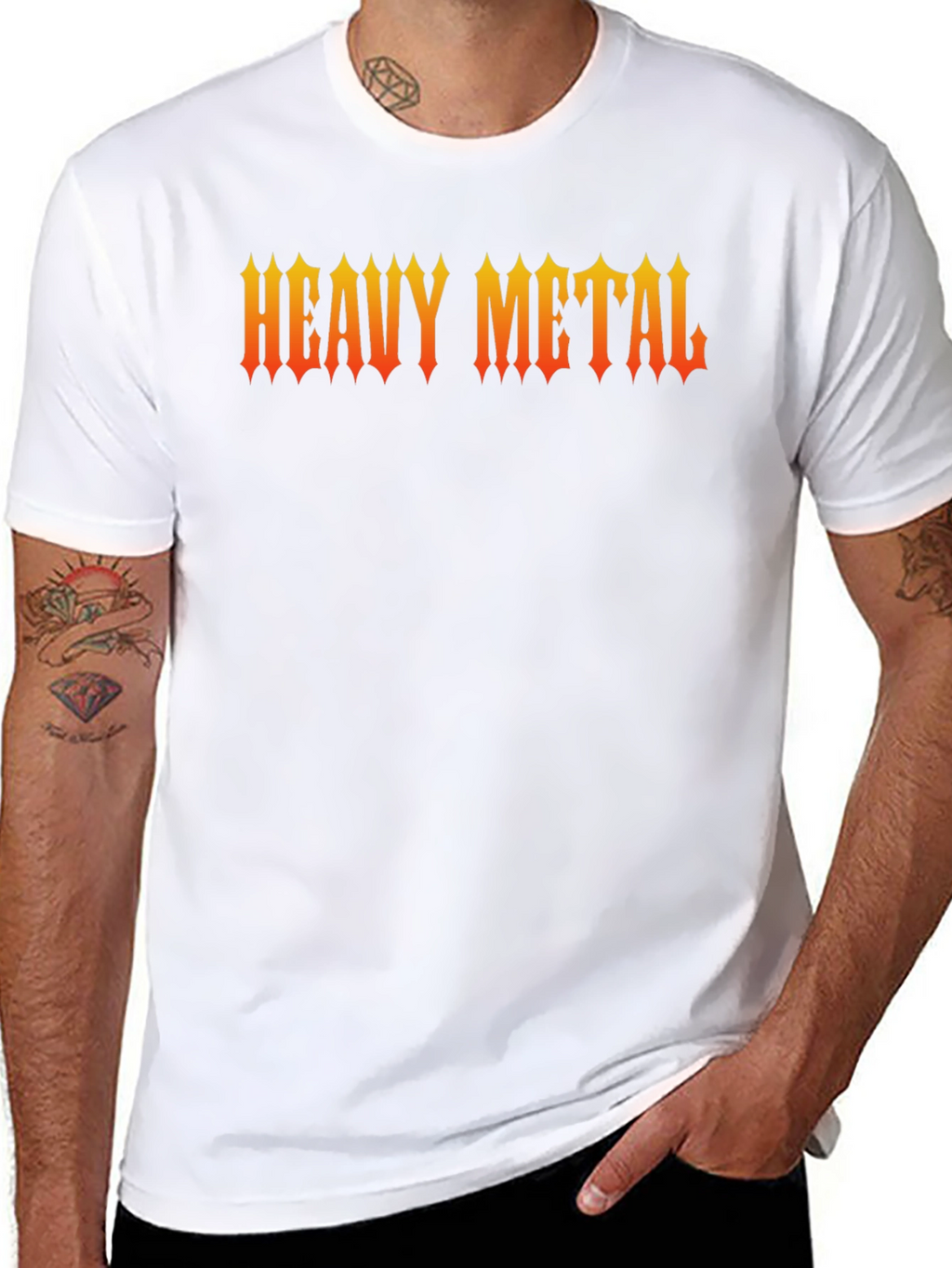 Heavy Metal Graphic Print Black T-Shirt