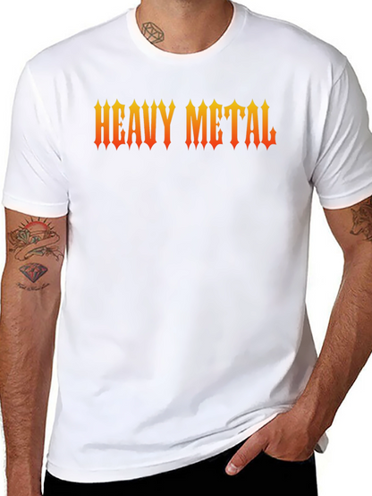 Heavy Metal Graphic Print Black T-Shirt