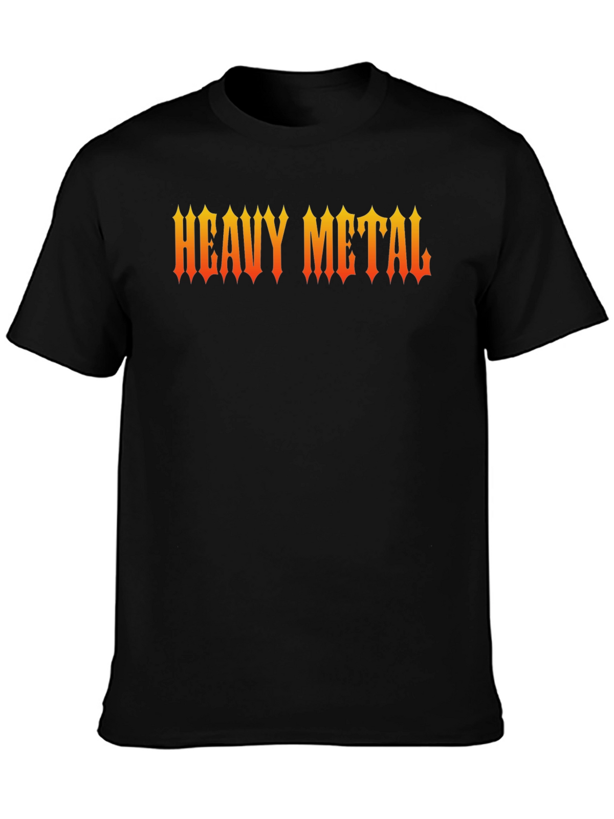 Heavy Metal Graphic Print Black T-Shirt
