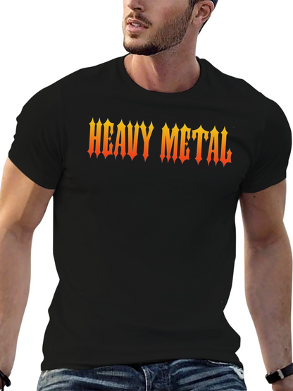 Heavy Metal Graphic Print Black T-Shirt