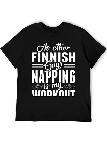 Funny Finnish Napping Workout Graphic T-Shirt