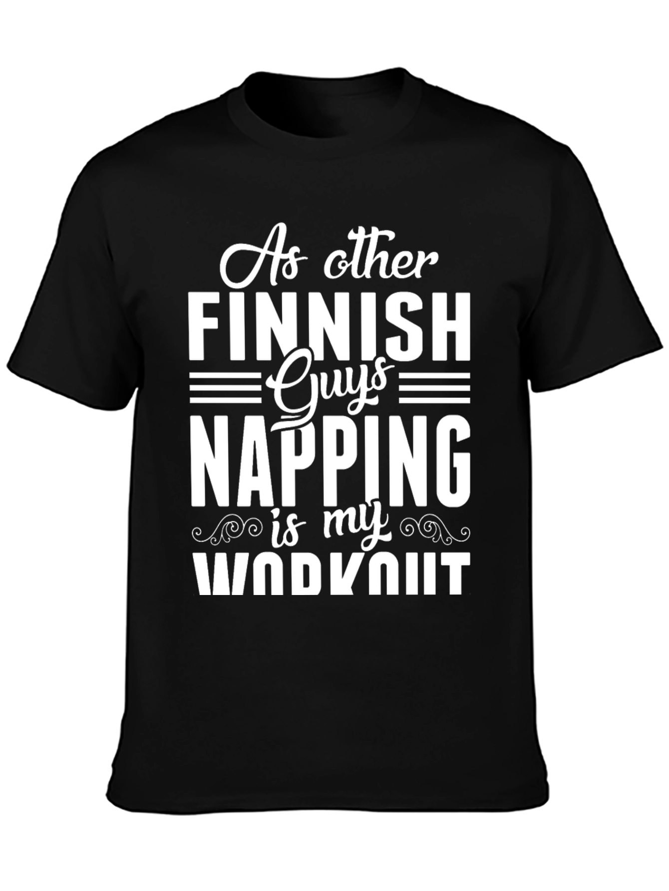 Funny Finnish Napping Workout Graphic T-Shirt