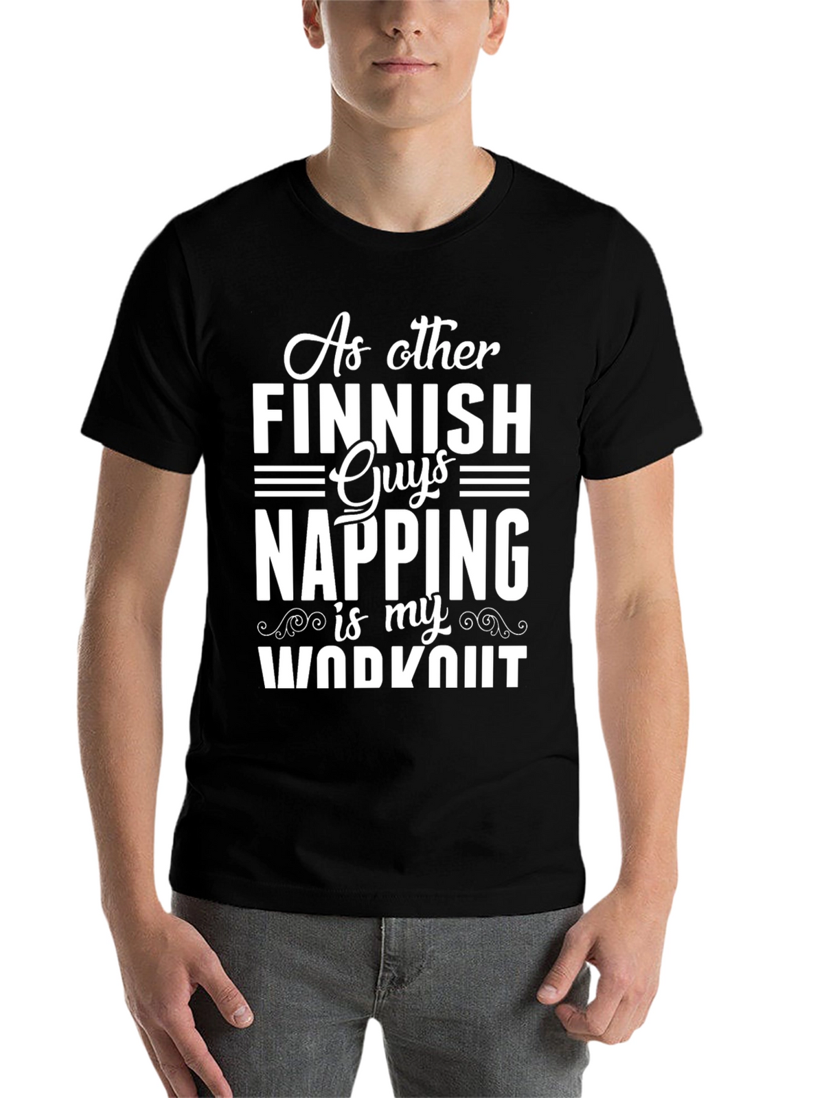 Funny Finnish Napping Workout Graphic T-Shirt
