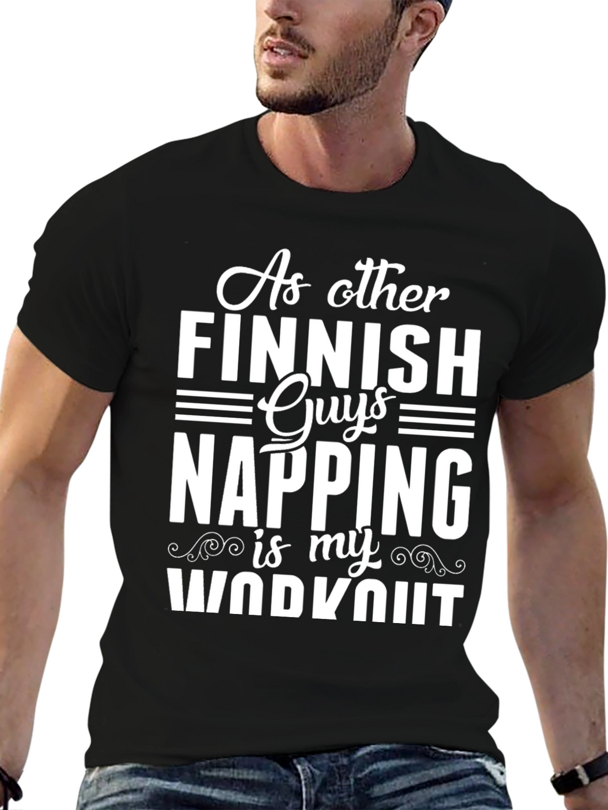 Funny Finnish Napping Workout Graphic T-Shirt
