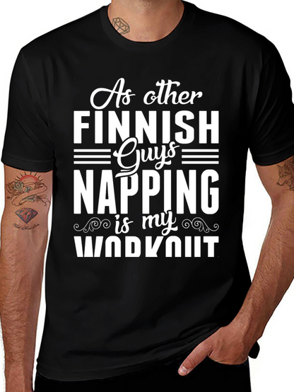Funny Finnish Napping Workout Graphic T-Shirt