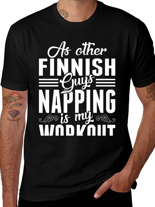 Funny Finnish Napping Workout Graphic T-Shirt