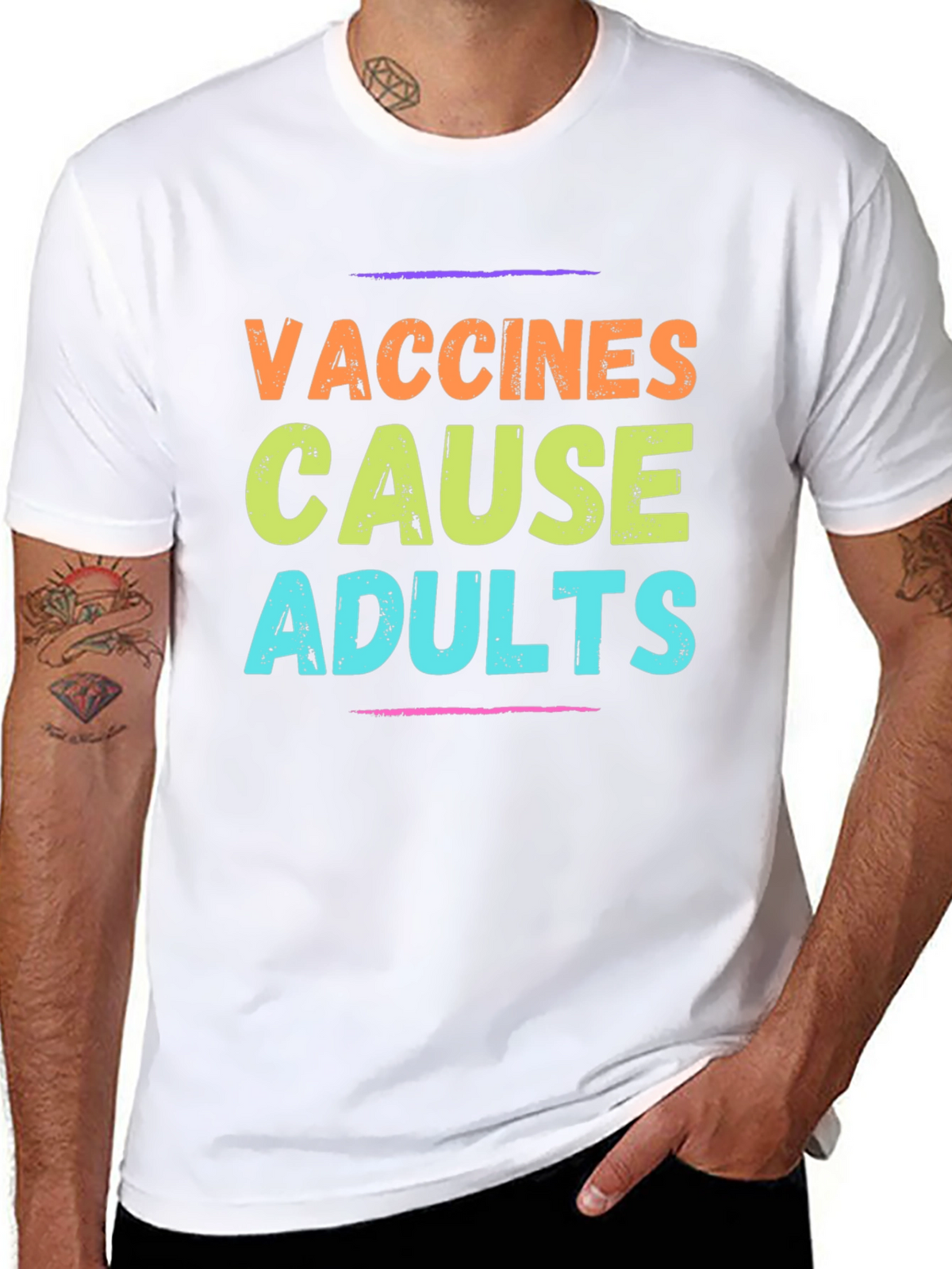 Vaccines Cause Adults T-Shirt Novelty Graphic Tee