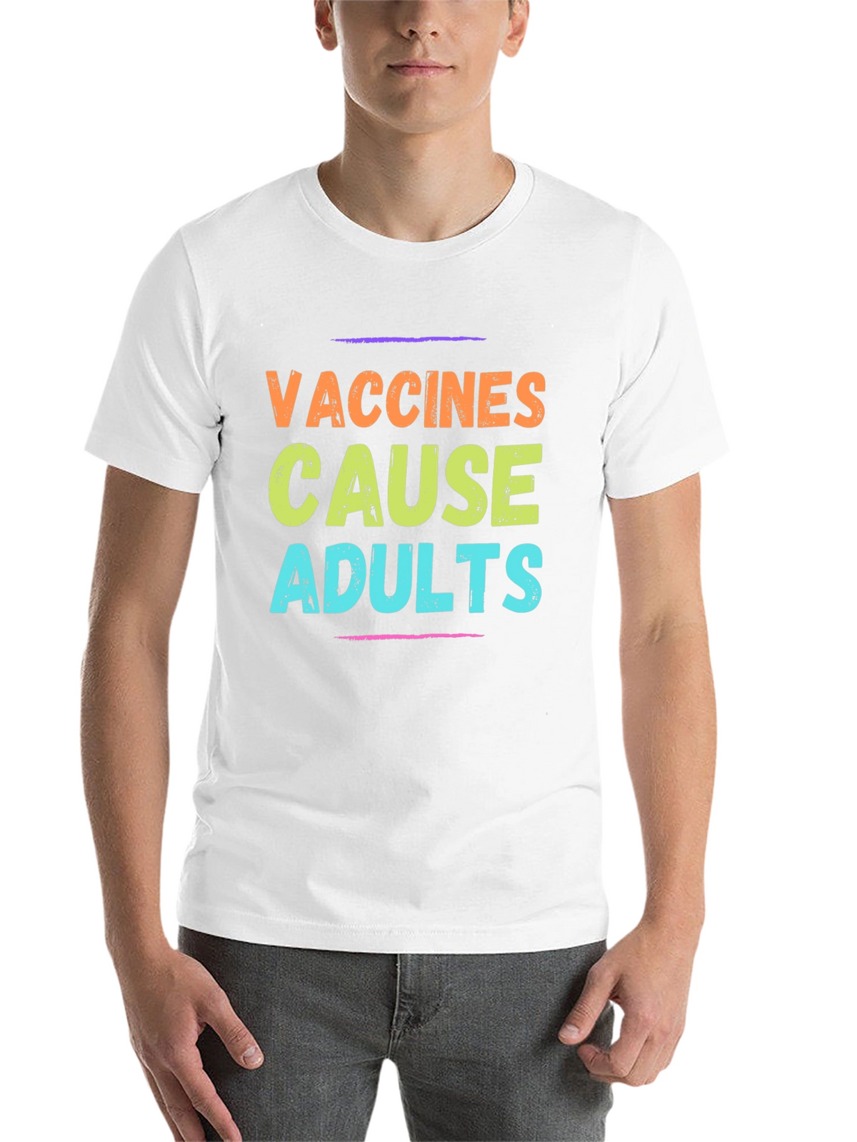 Vaccines Cause Adults T-Shirt Novelty Graphic Tee