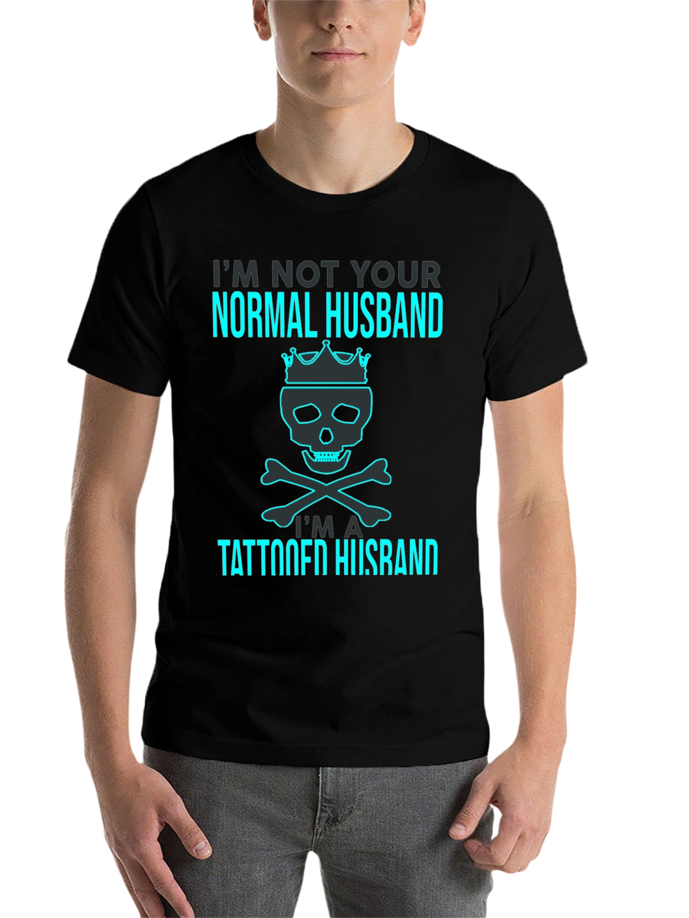 Tattooed Husband Graphic Tee - Skull and Bones