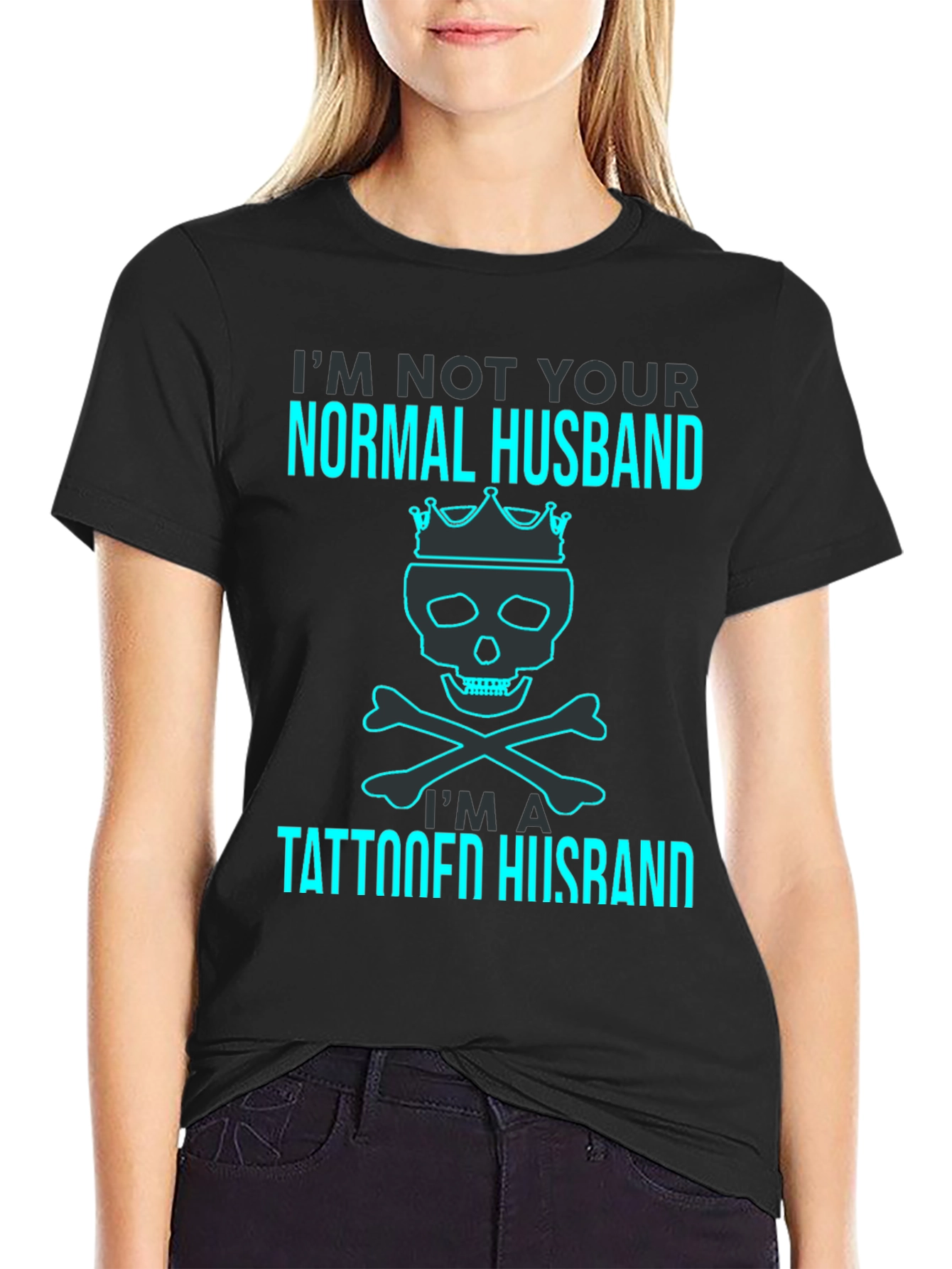 Tattooed Husband Graphic Tee - Skull and Bones