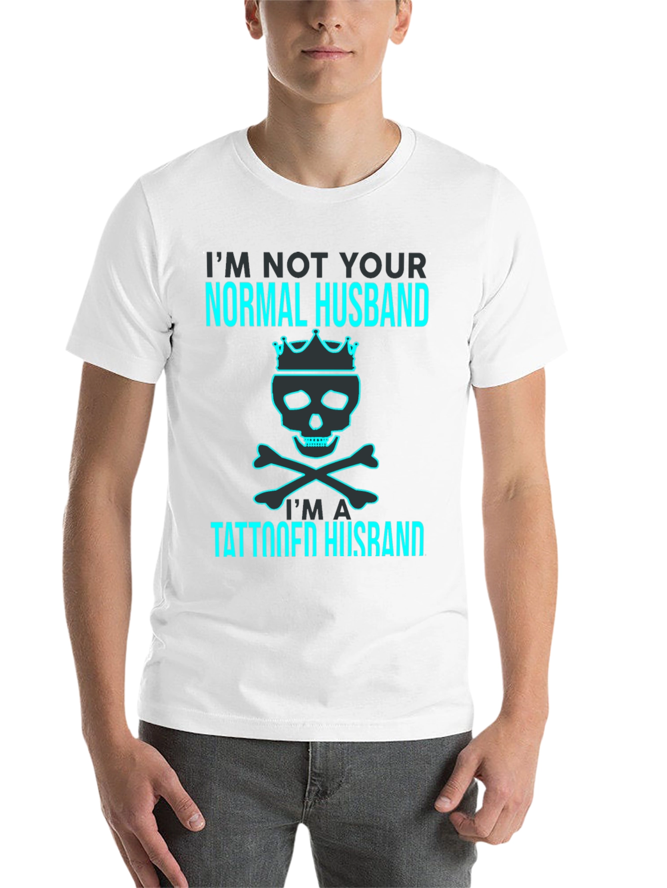 Tattooed Husband Graphic Tee - Skull and Bones