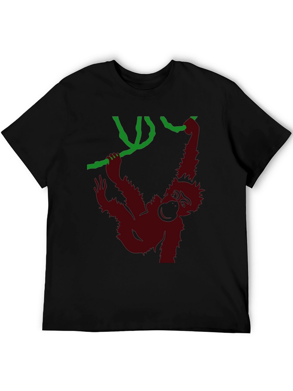 Monkeying Around Graphic Tee - Black Cotton T-Shirt