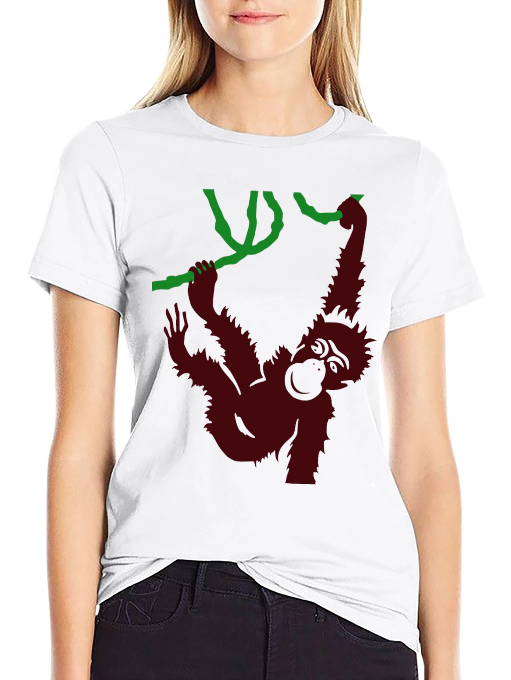 Monkeying Around Graphic Tee - Black Cotton T-Shirt