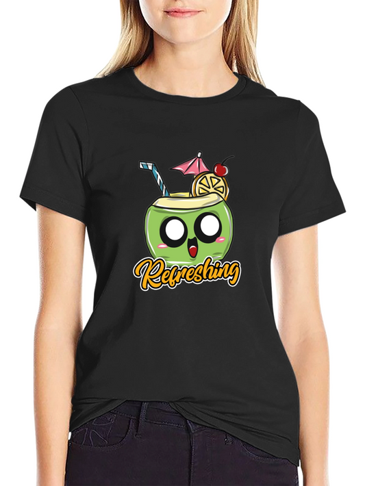 Refreshing Coconut Black T-Shirt