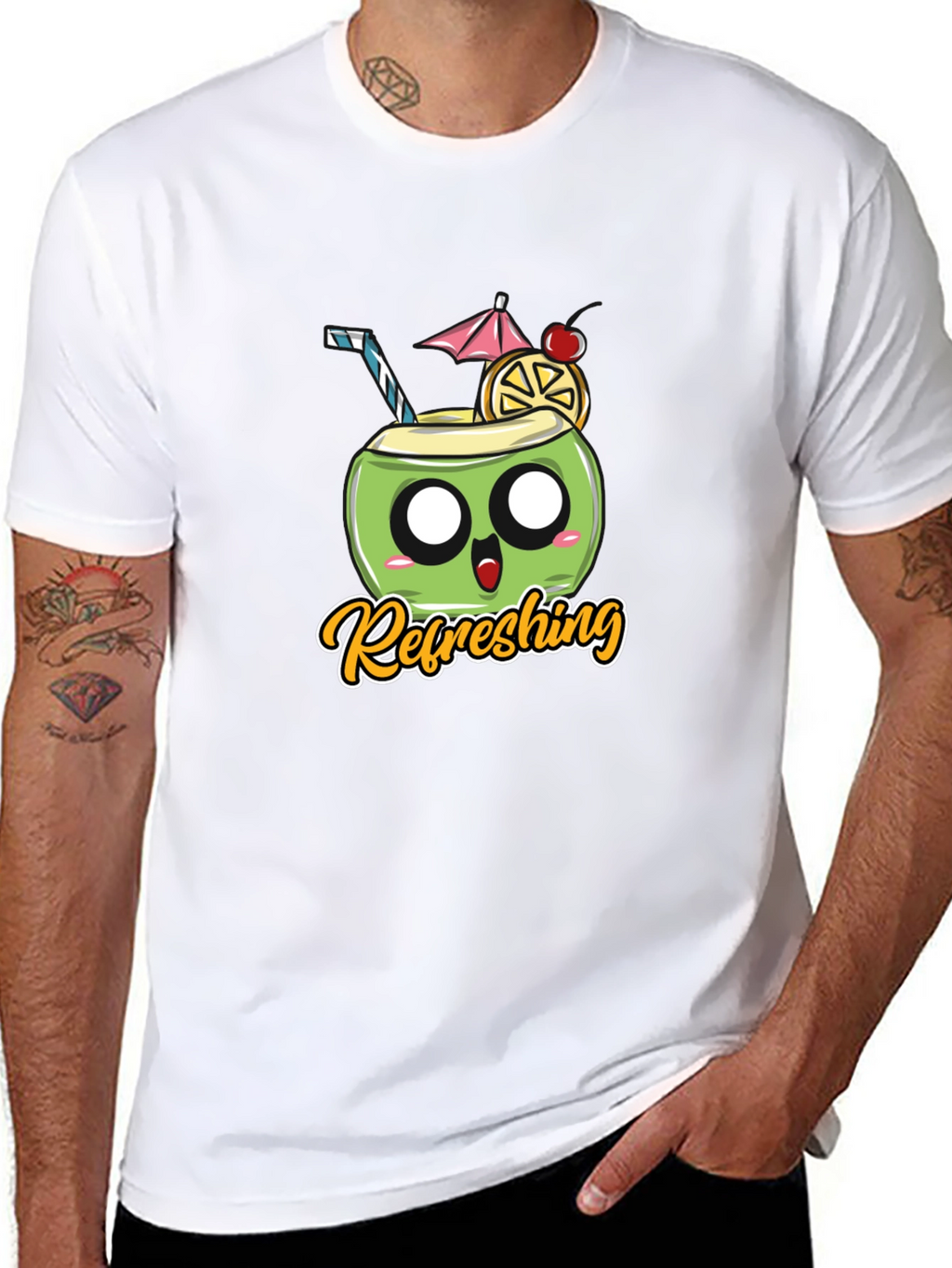 Refreshing Coconut Black T-Shirt