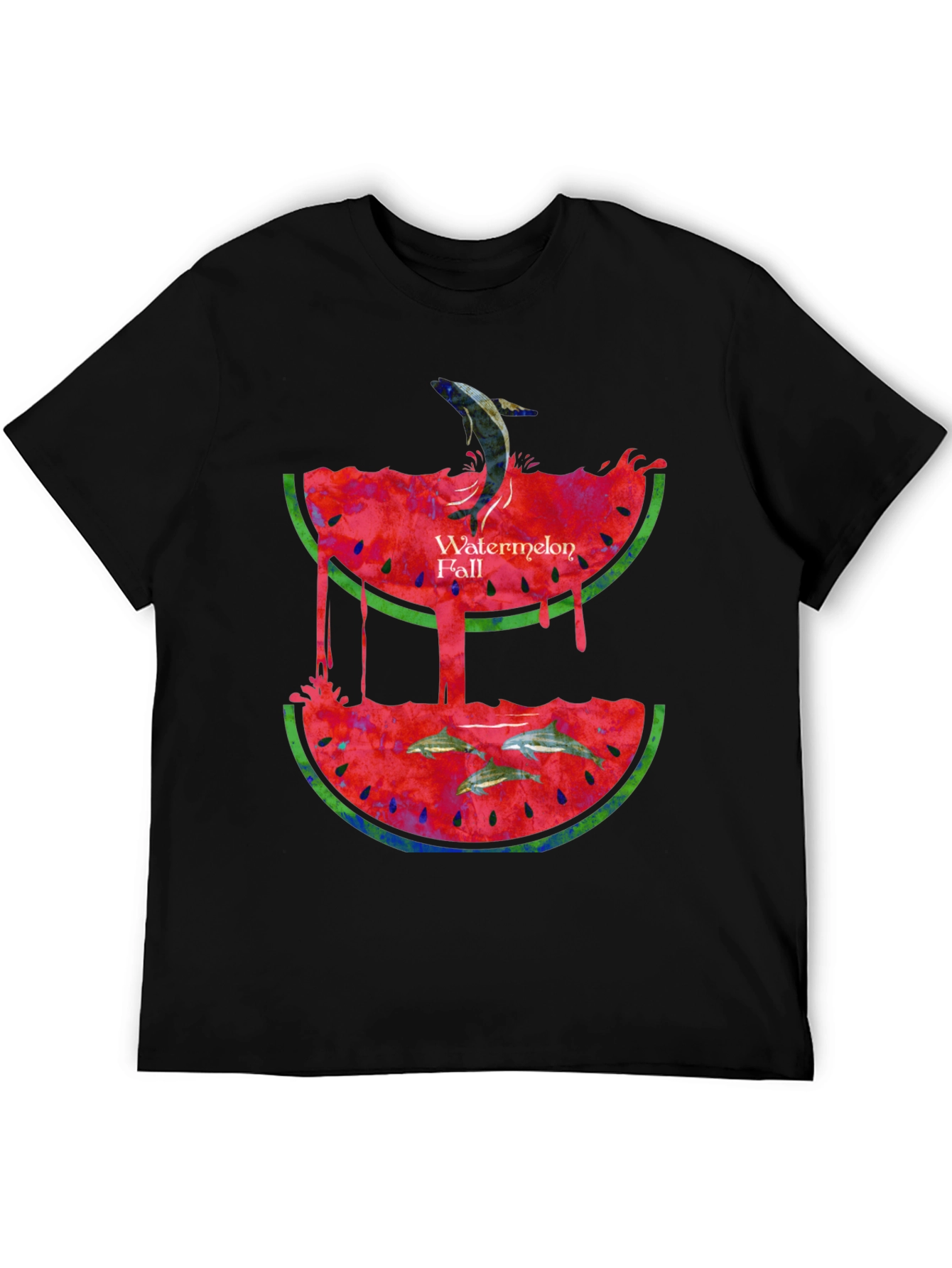 Watermelon Fall Graphic Print T-Shirt