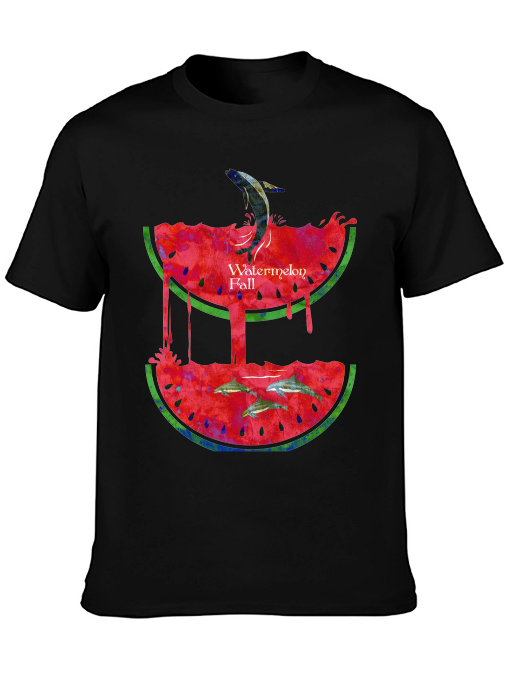Watermelon Fall Graphic Print T-Shirt