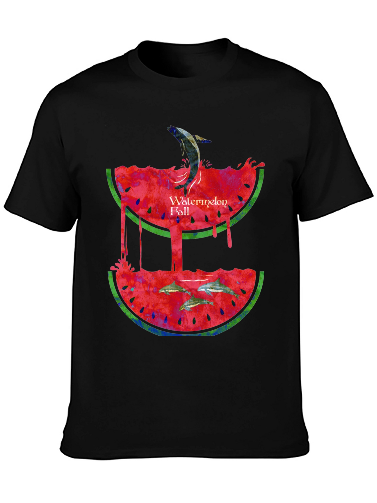 Watermelon Fall Graphic Print T-Shirt
