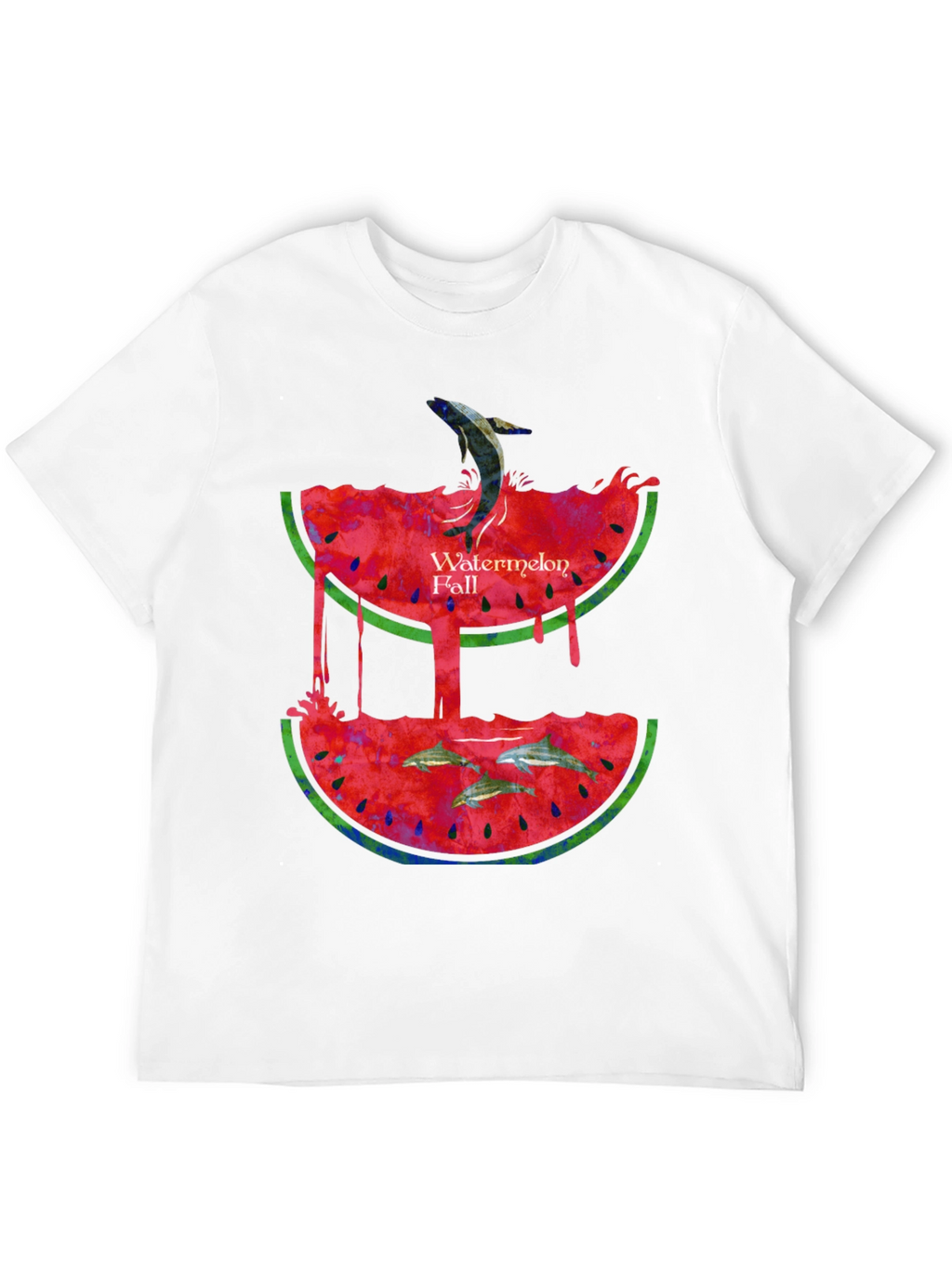 Watermelon Fall Graphic Print T-Shirt