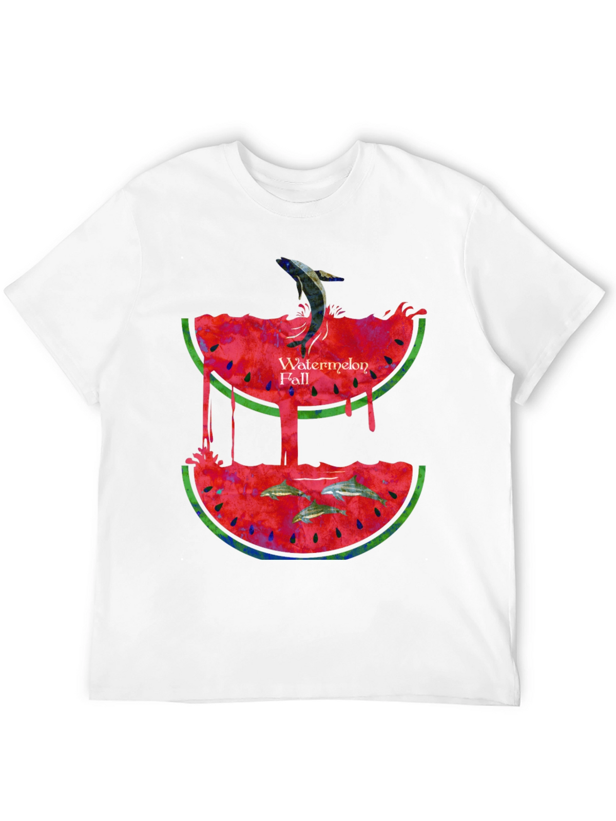 Watermelon Fall Graphic Print T-Shirt