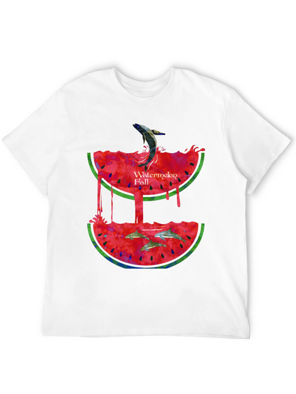 Watermelon Fall Graphic Print T-Shirt