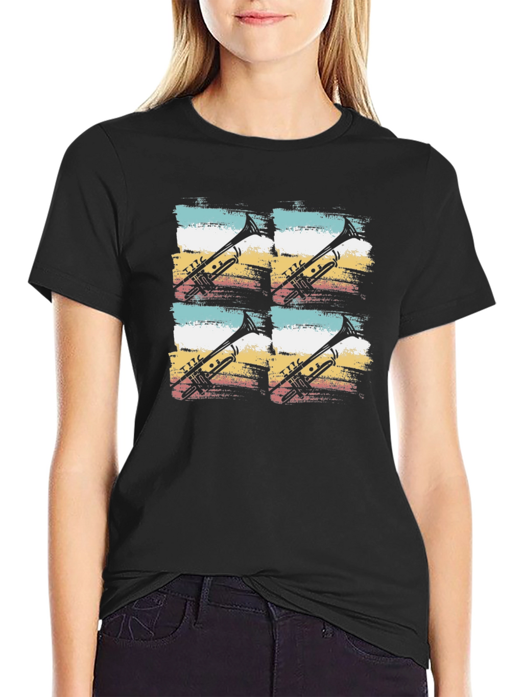 Trumpet Retro T-Shirt | Unique Band Tee