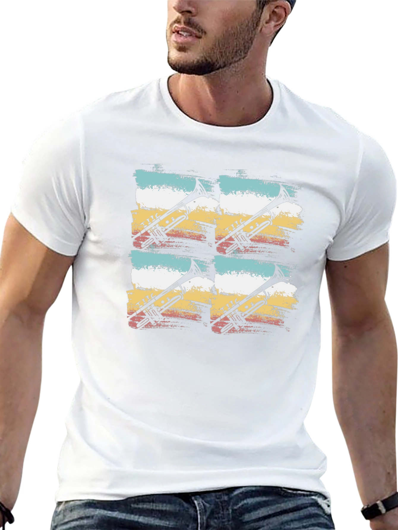 Trumpet Retro T-Shirt | Unique Band Tee