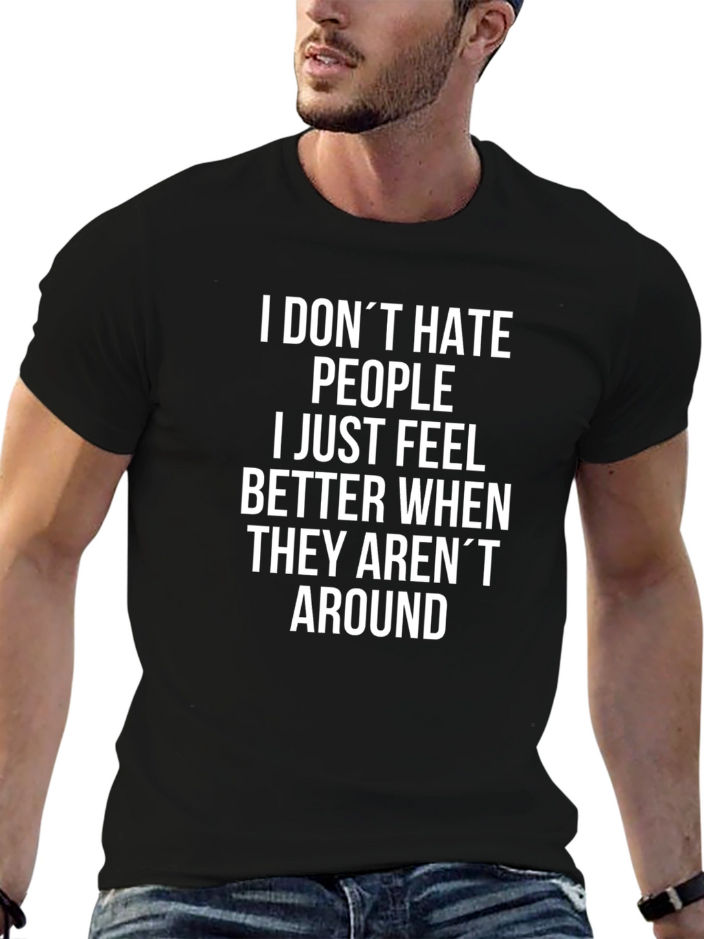 Funny Anti-Social T-Shirt: I Dont Hate People...