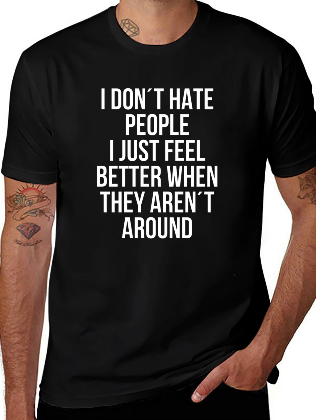 Funny Anti-Social T-Shirt: I Dont Hate People...
