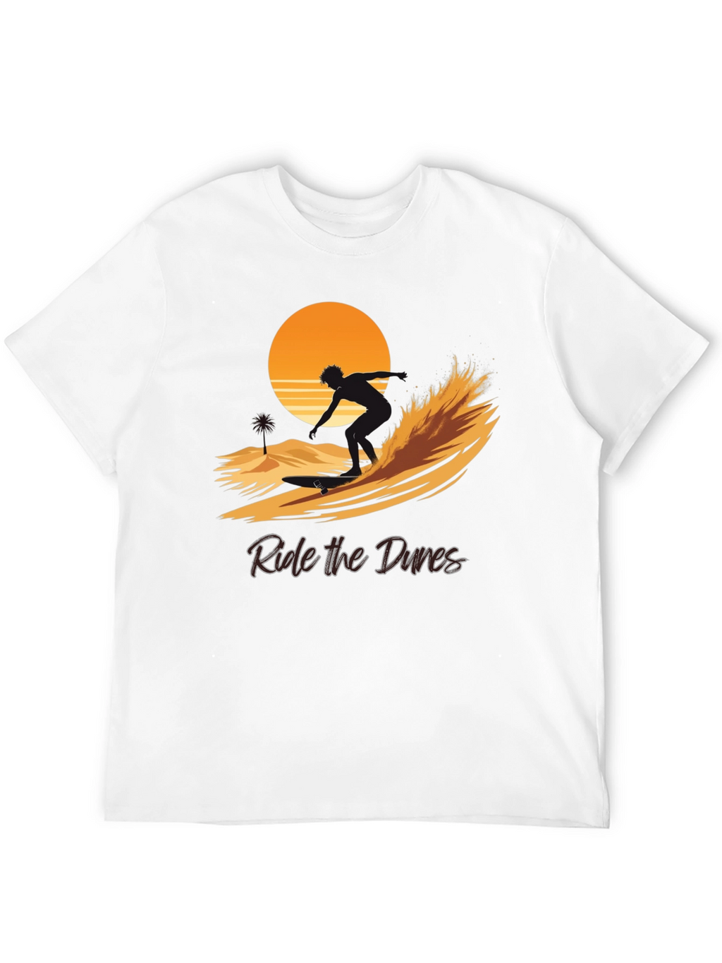 Ride the Dunes Graphic Tee - Black Cotton Shirt