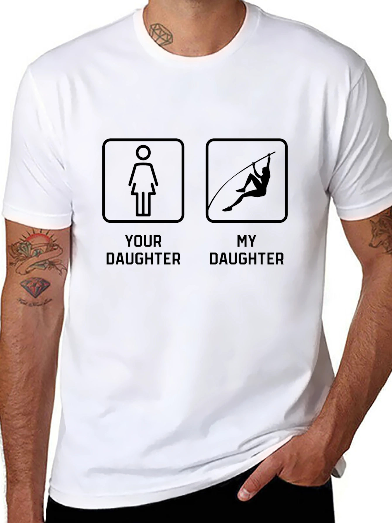 Your Daughter vs. My Daughter Pole Vaulting T-Shirt