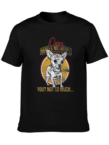 Dog Lover T-Shirt: Dogs Make Me Happy Tee