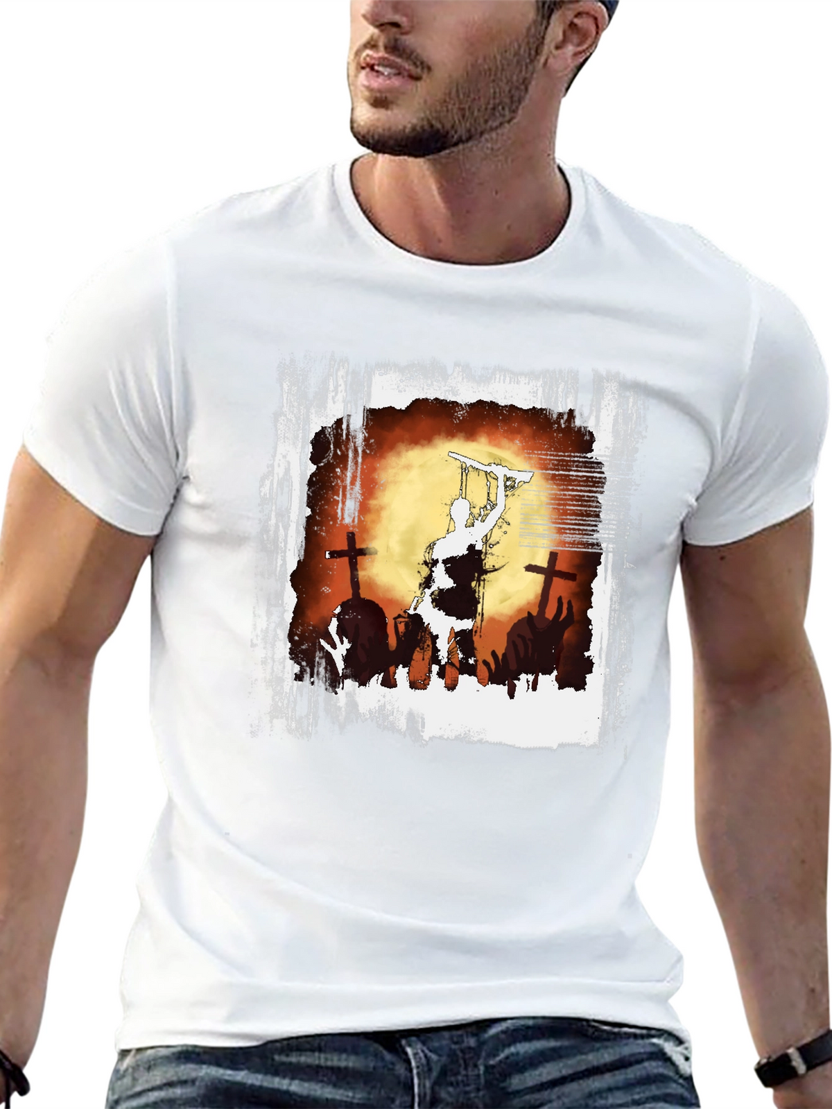 Ash vs Evil Dead T-Shirt - Graveyard Chainsaw