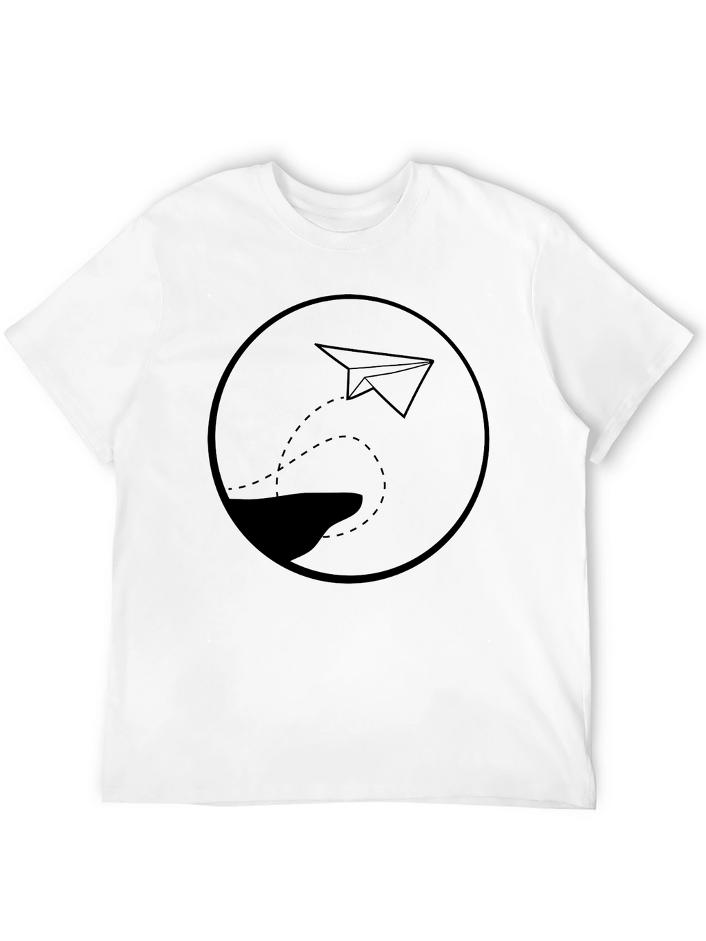 Paper Plane Graphic Tee - Mens Black T-Shirt