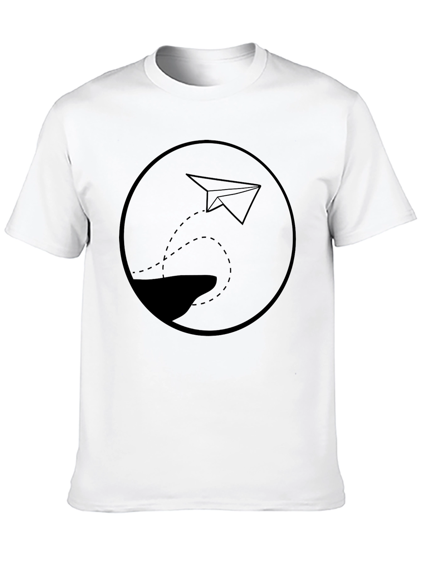 Paper Plane Graphic Tee - Mens Black T-Shirt