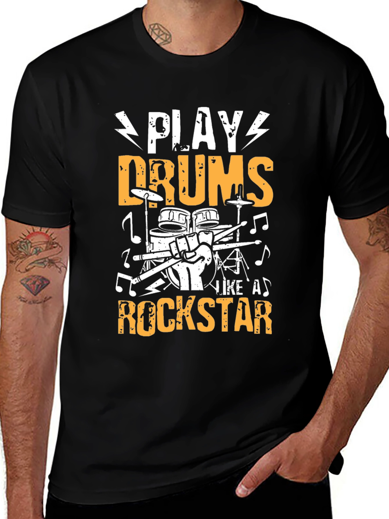 Play Drums Like A Rockstar Graphic T-Shirt