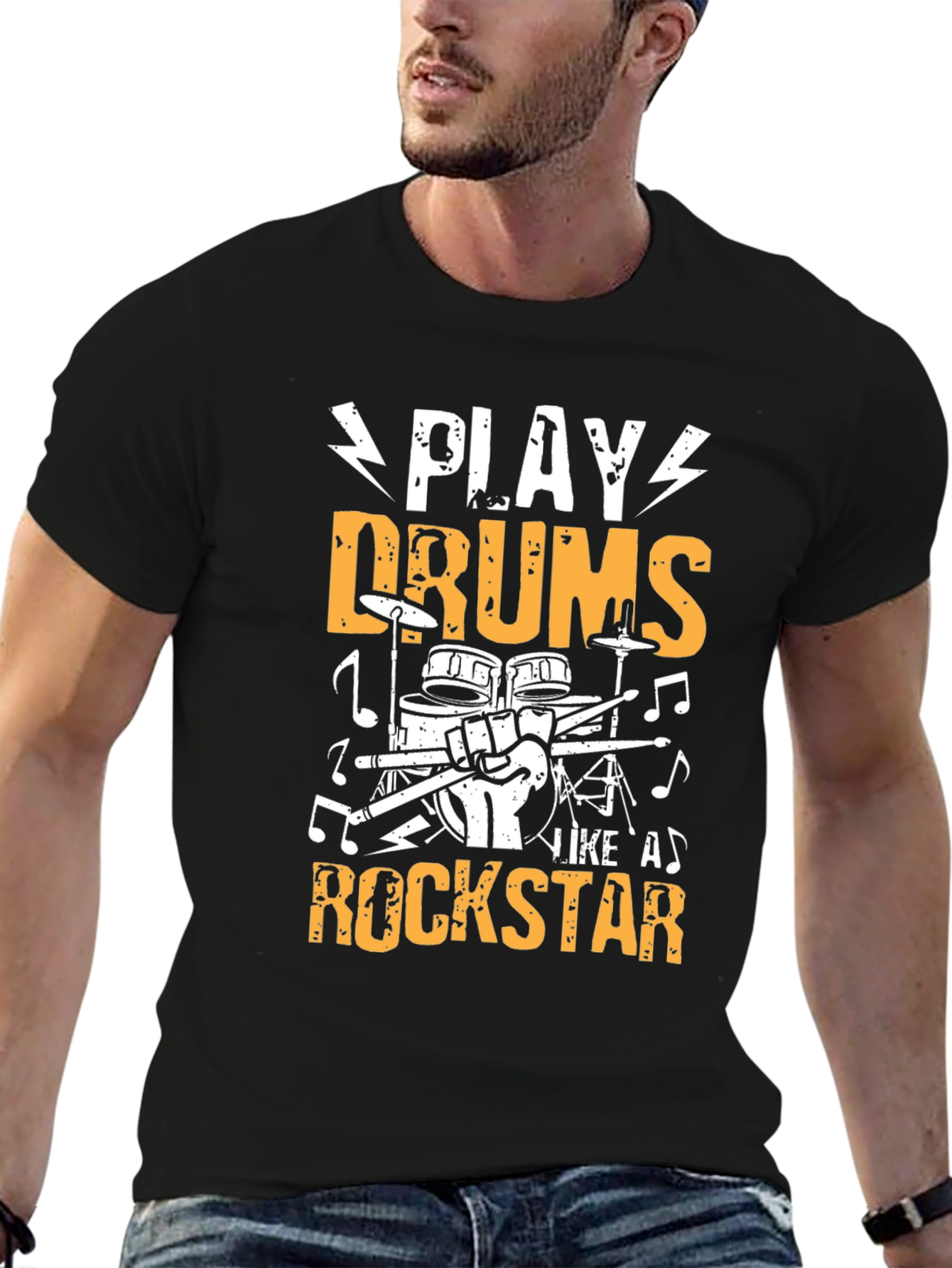 Play Drums Like A Rockstar Graphic T-Shirt