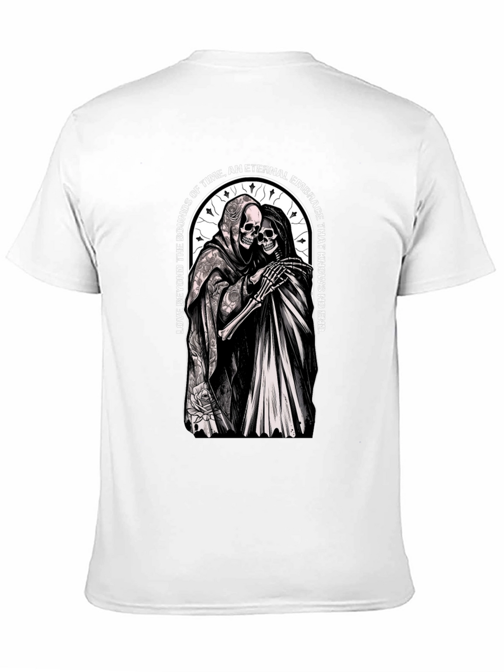 Eternal Embrace Skeleton Graphic T-Shirt