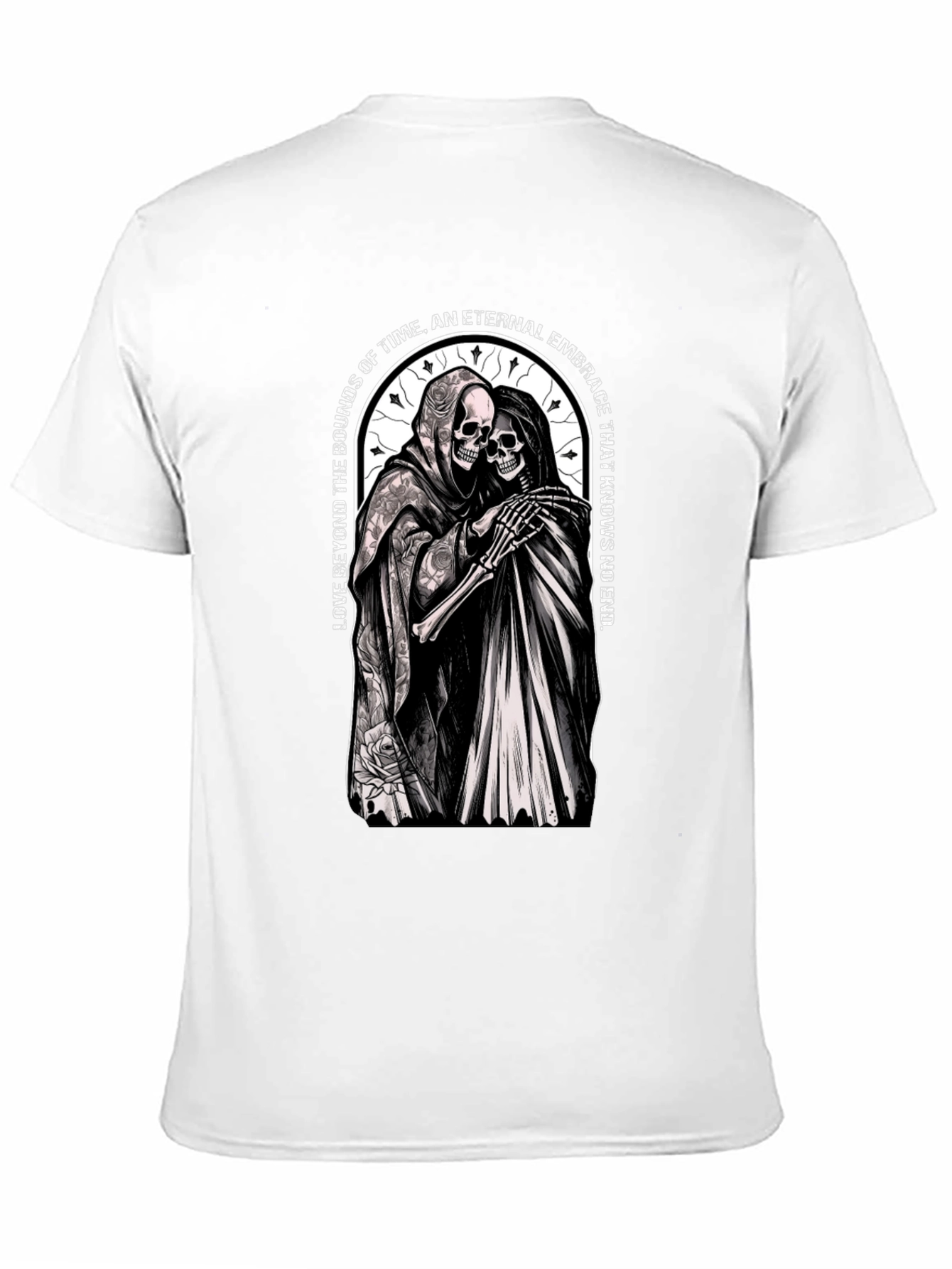 Eternal Embrace Skeleton Graphic T-Shirt