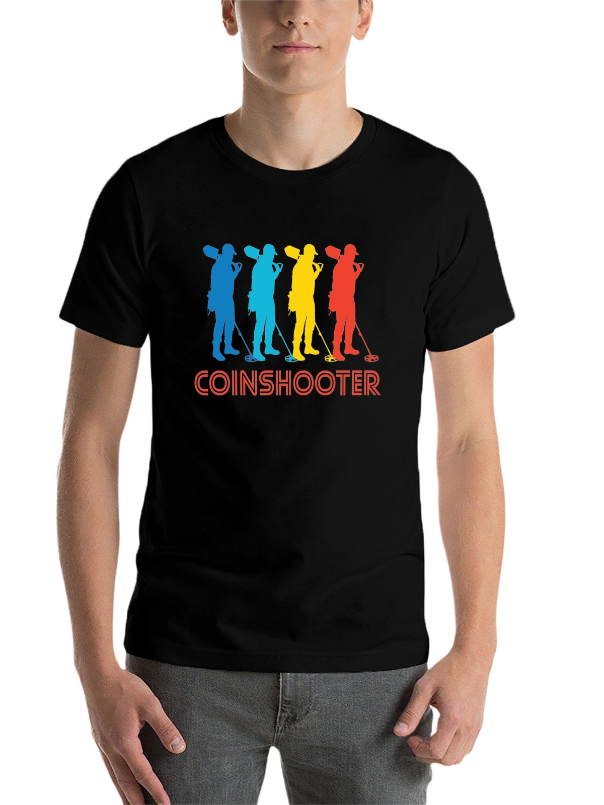 Coinshooter Retro Style Black T-Shirt