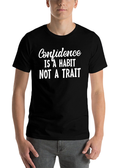 Confidence Habit Tee - Motivational Black T-Shirt