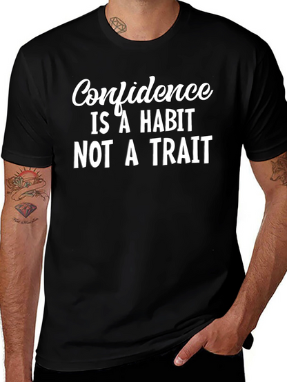 Confidence Habit Tee - Motivational Black T-Shirt