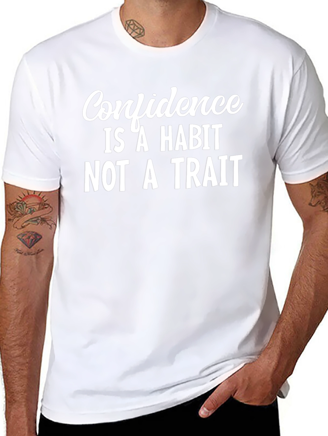 Confidence Habit Tee - Motivational Black T-Shirt