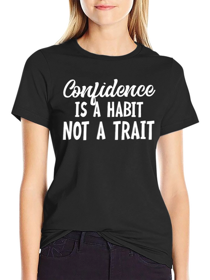 Confidence Habit Tee - Motivational Black T-Shirt