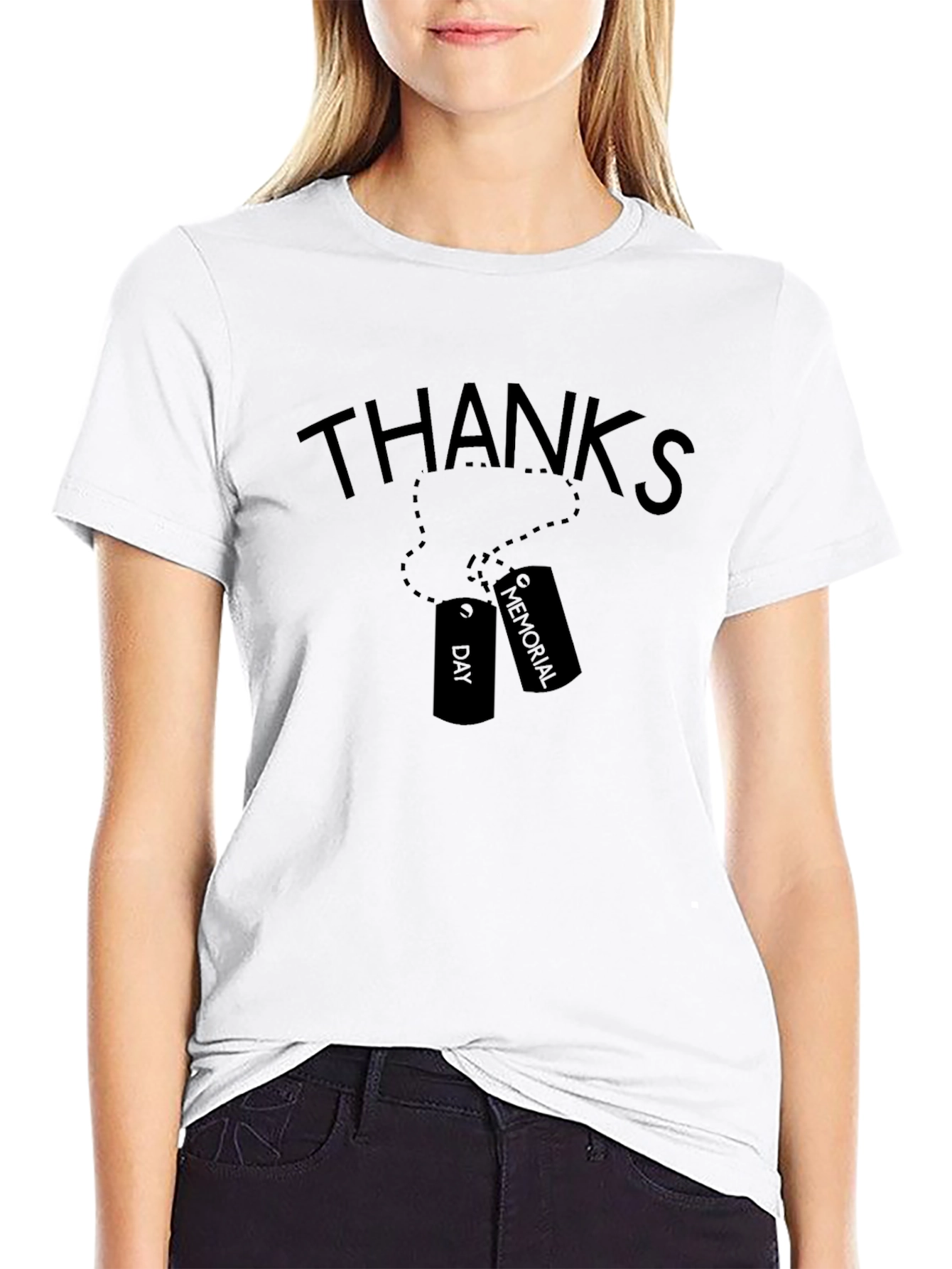 Memorial Day Thanks Black T-Shirt