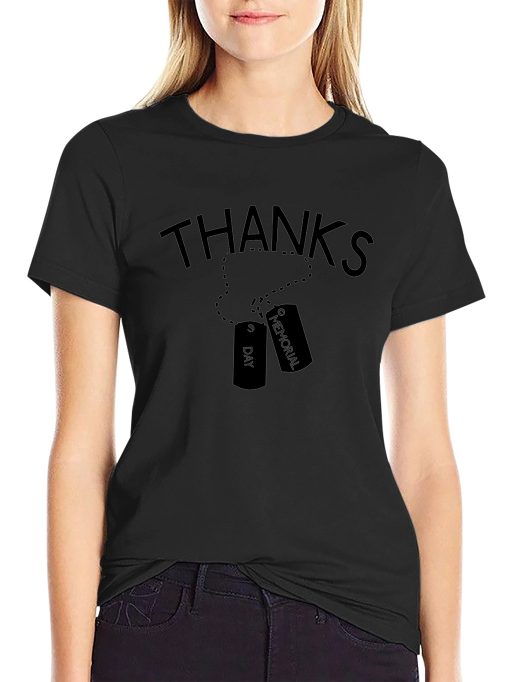 Memorial Day Thanks Black T-Shirt