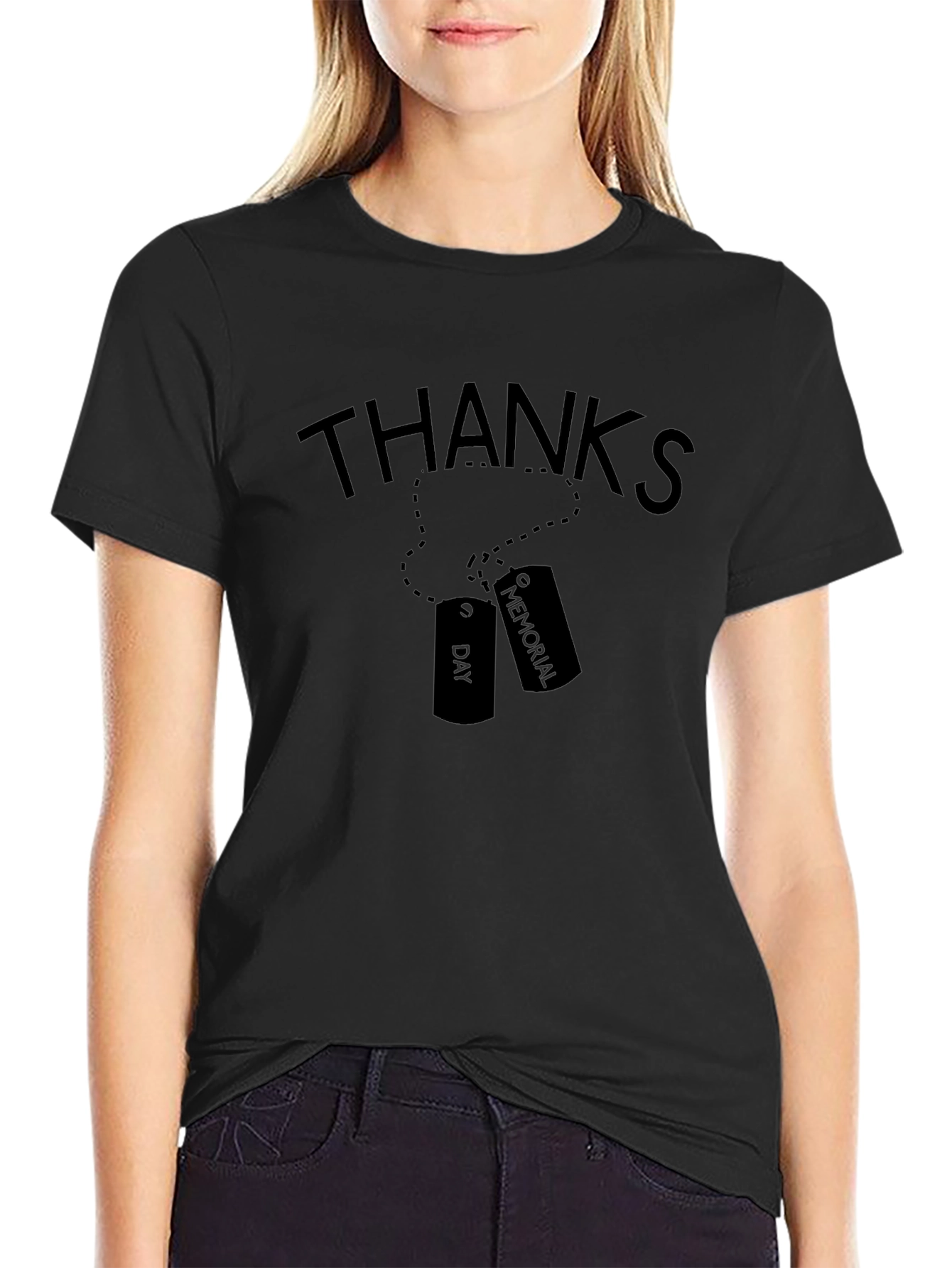 Memorial Day Thanks Black T-Shirt